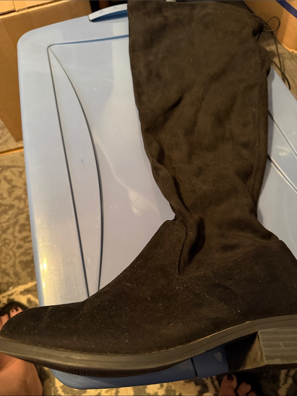 torrid Black Over-the-Knee Boot. 9ww. Clearly worn, but lots of life left.